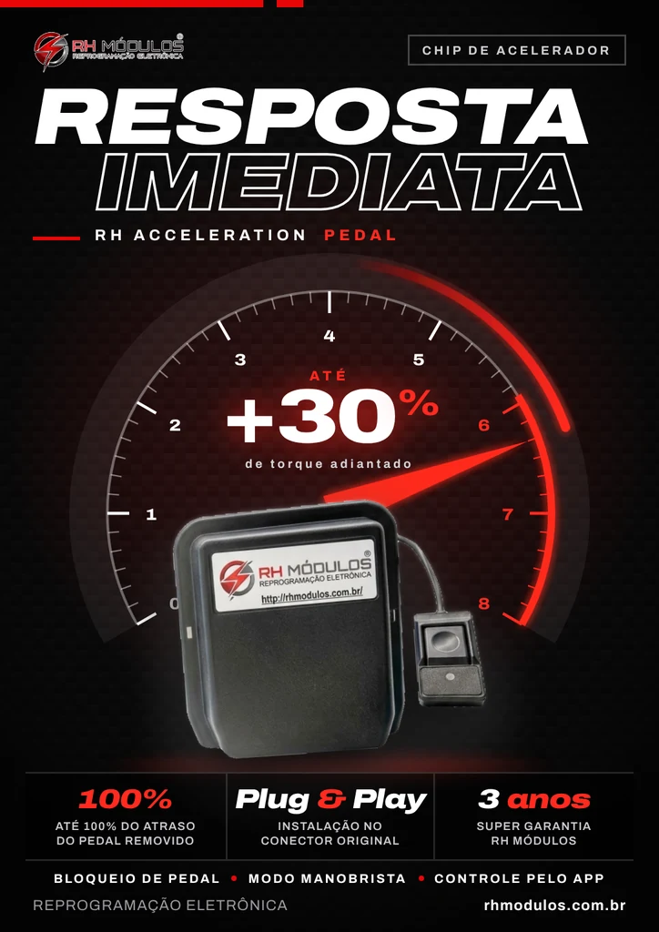 Catálogo RH Acceleration Pedal com modos e bloqueio de pedal